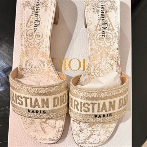 dior gold dway slides|Dior dway slides women.